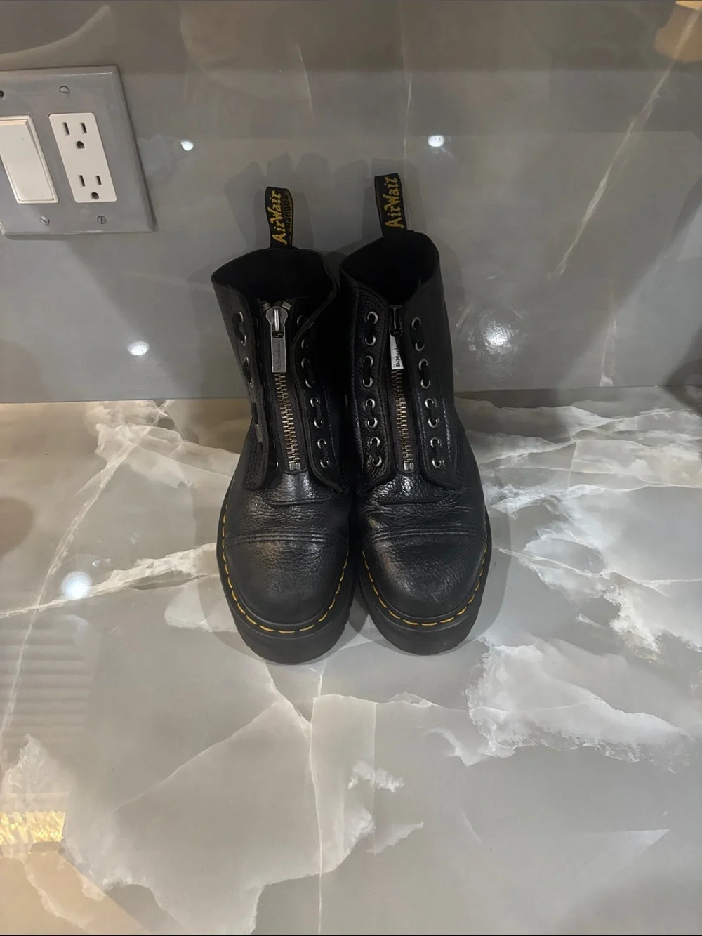 Dr. Martens SINCLAIR Milled Nappa Leather Platform Boots